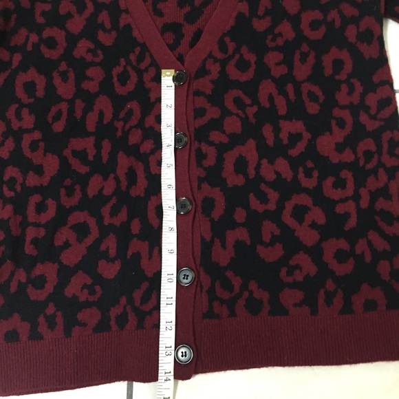 🚫 SOLD F21 Women Oversize Cardigan Maroon Sz S - Picture 3 of 5